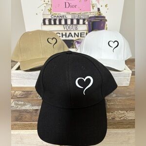Heart Printed Baseball Style Hat. Brand New
